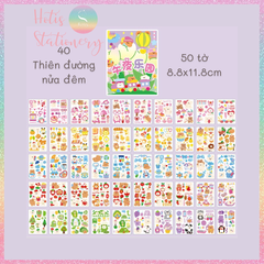 [HOTIS] 50 MẪU - Sticker dán sổ hoạt hình Colorful Dream - 50 tờ/ hộp