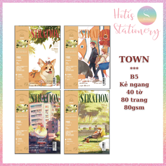 [HOTIS] Sổ tay Notebook Miss Time Illustration dạng tạp chí - B5 80/ 120 trang
