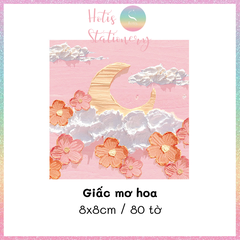 [HOTIS] [16 MẪU] Tệp 80 tờ giấy ghi chú tranh phong cảnh, giấy note hình thú đáng yêu - 8x8cm