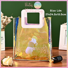 [HOTIS] Túi quà tặng cầm tay hologram bling bling hot trend - 2 size