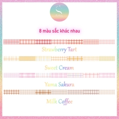 [HOTIS] Washi cuộn caro tape màu pastel tinh tế - Dài 3m