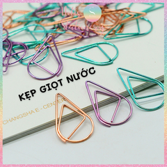 [HOTIS] Set 10 cái Kẹp giấy kim loại hình giọt nước kẹp thiệp cưới, thư mời, thiệp sinh nhật