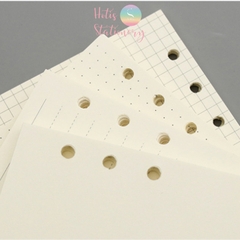 [HOTIS] Giấy refill bìa còng binder notebook A7/ A6/ A5/ B5/ A4