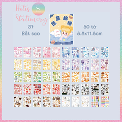 [HOTIS] 50 MẪU - Sticker dán sổ hoạt hình Colorful Dream - 50 tờ/ hộp