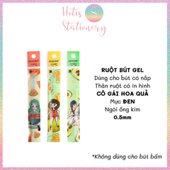 [HOTIS] Ruột bút gel thay thế dùng cho bút có nắp - Xanh/ Đen/ Đỏ - 0.35/ 0.38/ 0.5mm