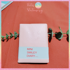 [HOTIS] Sổ tay MINI SMILEY DIARY bìa da nhiều màu - Khổ 7.7x12.7cm - 192 trang