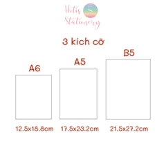 [HOTIS] Color Binder - Bìa còng nâu/ đen/ trắng - A6/ A5/ B5/ A4 (Không kèm giấy)