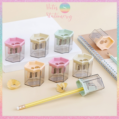 [HOTIS] Chuốt chì hình khối, đồ gọt bút chì 2 lưỡi UCHIO Double Holes