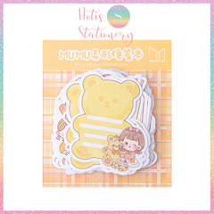 [HOTIS] Set 100 tờ giấy ghi chú MUYU hoạt hình dễ thương, không keo dính