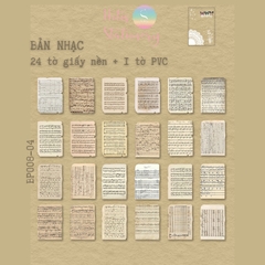[HOTIS] Giấy nền vintage họa tiết sách cũ - 25 tờ