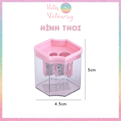 [HOTIS] Chuốt chì hình khối, đồ gọt bút chì 2 lưỡi UCHIO Double Holes