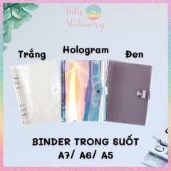[HOTIS] Binder - Sổ còng dẻo, bìa còng dẻo - Trắng/ Đen - A7/ A6/ A5 - Không kèm giấy