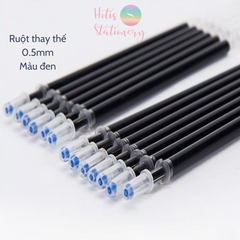 [HOTIS] Bút gel basic đầu bi 0.5mm/ 0.38mm - Xanh/ Đỏ/ Đen