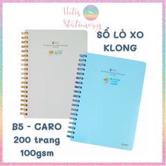 [HOTIS] Sổ lò xo kép KLong Caro B5 200 trang, bìa nhựa - MS576