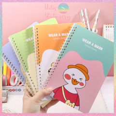 Sổ lò xo A5 kẻ ngang DUMEI sổ tay dễ thương 60 tờ/ 120 trang