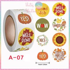 [HOTIS] Sticker Cuộn 500 Nhãn Dán Khen Thưởng Học Sinh - Tạo Động Lực, Kích Thích Học Tập, Phù Hợp Giáo Viên & Phụ Huynh