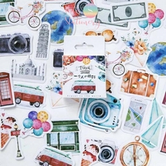 [MIX MẪU] Sticker MO Card bullet journal - Hộp 46 miếng dán