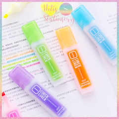 [HOTIS] Set 6 bút highlight dạ quang Check Liner dung lượng lớn - 6 màu