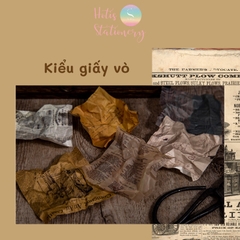 [HOTIS] Set giấy nền retro vintage họa tiết báo cũ chữ Tiếng Anh - 60 tờ