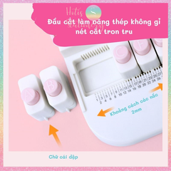 [HOTIS] Dụng cụ dập chữ rỗng KW-triO Word Punch - Gồm 1 máy dập & 26 chữ cái in hoa - dập chữ thủ công DIY làm thiệp, trang trí hộp quà