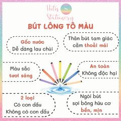 [HOTIS] Bút lông tô màu AIHAO color pen vẽ tranh gốc nước - Bộ 12/18/24/36 màu