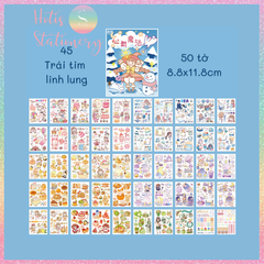 [HOTIS] 50 MẪU - Sticker dán sổ hoạt hình Colorful Dream - 50 tờ/ hộp