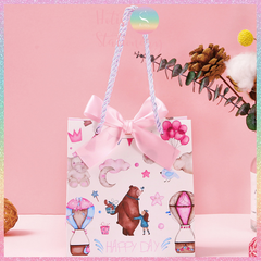 [HOTIS] Túi quà tặng Happy Day hoạt hình cute - Tặng kèm ruy băng thắc nơ