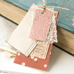 [HOTIS] Set giấy nền vintage, giấy note floral hoa nhí/ màu trơn/ bưu thiếp - 60 tờ