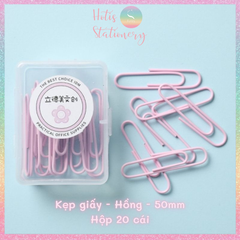 [HOTIS] Kẹp giấy kim loại màu Macaron Paper Clip kẹp bướm giữ tài liệu