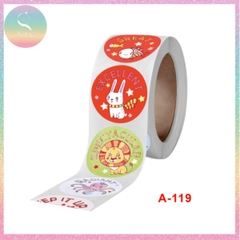 [HOTIS] Sticker Cuộn 500 Nhãn Dán Khen Thưởng Học Sinh - Tạo Động Lực, Kích Thích Học Tập, Phù Hợp Giáo Viên & Phụ Huynh