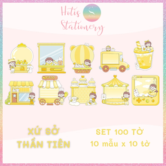 [HOTIS] Set 100 tờ giấy ghi chú MUYU hoạt hình dễ thương, không keo dính