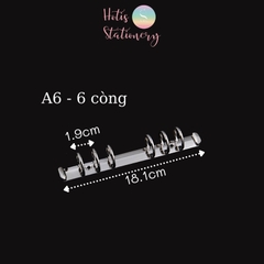 Còng rời bằng kim loại làm sổ A6/ A5/ B5/ A4 Hotis Stationery
