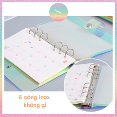 [HOTIS] Binder - Sổ còng dẻo, bìa còng dẻo - Trắng/ Đen - A7/ A6/ A5 - Không kèm giấy