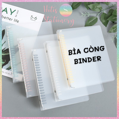 [HOTIS] Bìa còng nhựa 5 màu trong mờ- Binder A5/ B5
