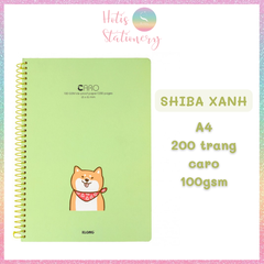 [HOTIS] Sổ lò xo đơn Caro A4 KLong 100gsm - 200/ 300 trang - MS590 & MS591