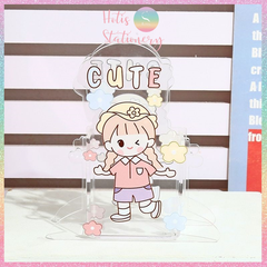 [HOTIS] Ống đựng bút acrylic trong suốt để bàn, hộp đựng cọ trang điểm - Nhiều hình dễ thương