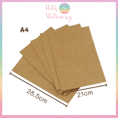 [HOTIS] Giấy bìa cứng 2 mặt làm thủ công DIY - A4 21x28.5cm -  Trắng/ Đen/ Nâu