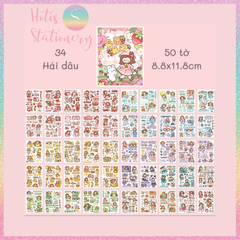 [HOTIS] 50 MẪU - Sticker dán sổ hoạt hình Colorful Dream - 50 tờ/ hộp