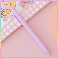 [HOTIS] Bút bi bấm mực đen vỏ màu macaron dễ thương - Ngòi 0.5mm