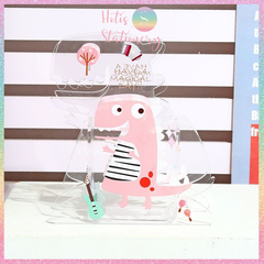 [HOTIS] Ống đựng bút acrylic trong suốt để bàn, hộp đựng cọ trang điểm - Nhiều hình dễ thương