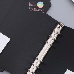 [HOTIS] Color Binder - Bìa còng nâu/ đen/ trắng - A6/ A5/ B5/ A4 (Không kèm giấy)