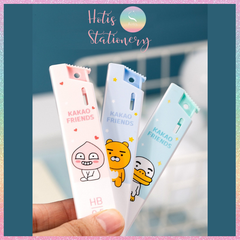 [HOTIS] Ruột bút chì bấm kim Deli ngòi 0.5/ 0.7mm HB dạng hộp bấm Kakao Friends
