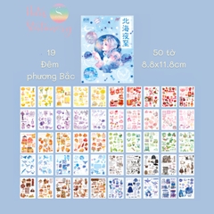[HOTIS] 50 MẪU - Sticker dán sổ hoạt hình Colorful Dream - 50 tờ/ hộp