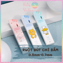 [HOTIS] Ruột bút chì bấm kim Deli ngòi 0.5/ 0.7mm HB dạng hộp bấm Kakao Friends