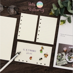 [HOTIS] Giấy refill bìa còng binder notebook A7/ A6/ A5/ B5/ A4