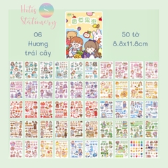 [HOTIS] 50 MẪU - Sticker dán sổ hoạt hình Colorful Dream - 50 tờ/ hộp