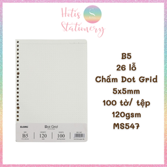 [HOTIS] Ruột sổ còng, tệp 100 tờ giấy refill binder KLong A5/B5/A4