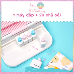 [HOTIS] Dụng cụ dập chữ rỗng KW-triO Word Punch - Gồm 1 máy dập & 26 chữ cái in hoa - dập chữ thủ công DIY làm thiệp, trang trí hộp quà