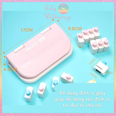 [HOTIS] Dụng cụ dập chữ rỗng KW-triO Word Punch - Gồm 1 máy dập & 26 chữ cái in hoa - dập chữ thủ công DIY làm thiệp, trang trí hộp quà