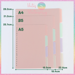 [HOTIS] Bìa phân trang nhiều màu - Phụ kiện sổ còng binder A5/ B5/ A4